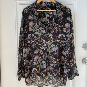 Zara floral printed shirt